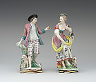 Shepherd and shepherdess, Bristol (British), Hard-paste porcelain, British, Bristol