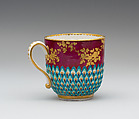 Cup and saucer, Possibly made at Chelsea Porcelain Manufactory (British, 1744–1784), Soft-paste porcelain, British, Chelsea-Derby