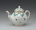 Teapot, Possibly made at Chelsea Porcelain Manufactory (British, 1744–1784), Soft-paste porcelain, British, Chelsea-Derby