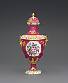 Vase with cover, Chelsea Porcelain Manufactory (British, 1744–1784), Soft-paste porcelain, British, Chelsea