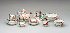 Six saucers (part of a service), Lowestoft (British, 1757–ca. 1803), Soft-paste porcelain, British, Lowestoft