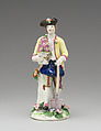 Gardener (one of a pair), Worcester factory (British, 1751–2008), Soft-paste porcelain, British