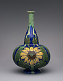Vase with sunflowers, Rozenburg Plateelfabriek (1883–1917), Glazed earthenware, Dutch, The Hague