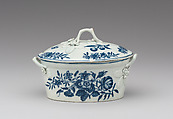 Butter dish with cover and stand, Worcester factory (British, 1751–2008), Soft-paste porcelain, British, Worcester