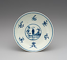 Two saucers (part of a service), Worcester factory (British, 1751–2008), Soft-paste porcelain, British, Worcester