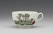 Cup and saucer, Worcester factory (British, 1751–2008), Soft-paste porcelain, British, Worcester