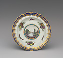 Dish, Worcester factory British, Soft-paste porcelain, British, Worcester