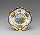 Dish (one of a pair), Worcester factory British, Soft-paste porcelain, British, Worcester