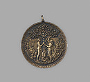 The Temptation of Adam and Eve and The Crucifixion, Medalist: Hans Reinhart the Elder (German, Dresden ca. 1510–1581 Leipzig), Silver, gilt, German, Saxony