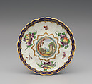 Cup and saucer, Worcester factory  British, Soft-paste porcelain, British, Worcester