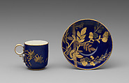 Cup and saucer, Hard-paste porcelain, British
