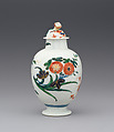 Tea caddy with cover (part of a service), Worcester factory (British, 1751–2008), Soft-paste porcelain, British, Worcester