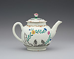 Teapot, Worcester factory (British, 1751–2008), Soft-paste porcelain, British, Worcester