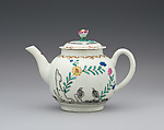 Teapot, Worcester factory (British, 1751–2008), Soft-paste porcelain, British, Worcester