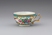 Cup and saucer, Worcester factory (British, 1751–2008), Soft-paste porcelain, British, Worcester