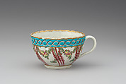 Six tea cups (part of a service), Worcester factory (British, 1751–2008), Soft-paste porcelain, British, Worcester