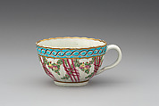 Six tea cups (part of a service), Worcester factory (British, 1751–2008), Soft-paste porcelain, British, Worcester