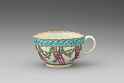Six tea cups (part of a service), Worcester factory (British, 1751–2008), Soft-paste porcelain, British, Worcester
