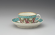 Six tea cups (part of a service), Worcester factory (British, 1751–2008), Soft-paste porcelain, British, Worcester