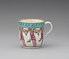 Four coffee cups (part of a service), Worcester factory (British, 1751–2008), Soft-paste porcelain, British, Worcester