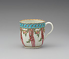 Four coffee cups (part of a service), Worcester factory (British, 1751–2008), Soft-paste porcelain, British, Worcester