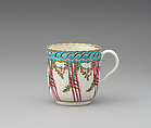 Four coffee cups (part of a service), Worcester factory (British, 1751–2008), Soft-paste porcelain, British, Worcester