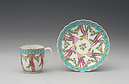 Six saucers (part of a service), Worcester factory (British, 1751–2008), Soft-paste porcelain, British, Worcester