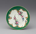 Cup and saucer, Worcester factory (British, 1751–2008), Soft-paste porcelain, British, Worcester