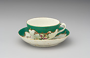 Saucer (part of a service), Worcester factory (British, 1751–2008), Soft-paste porcelain, British, Worcester