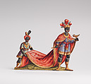 Magus with Attendant, Gouache on paper, Southern German