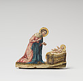 Virgin Mary with Christ in a Manger, Gouache on paper, Southern German