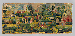 Needlework Picture with Maypole Scene, Silk and wool on canvas, British