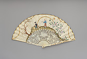 Fan, Kid, ivory, and gold, possibly Dutch