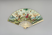 Fan, Skin, silk, feathers, ivory, and tortoiseshell, possibly Dutch