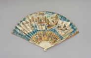 Fan, Paper, ivory, and mother-of-pearl, Dutch