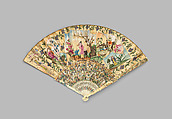 Fan, Paper, ivory, mother-of-pearl, and silk, Dutch