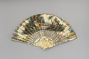 Fan, Paper, ivory, and glass, Dutch