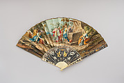 Fan, Skin, ivory, French or Italian