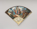 Fan, Paper, paint, ivory, mother-of-pearl, metal, German