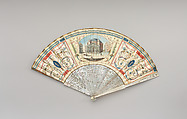 Fan, Parchment (?), paint, mother-of-pearl, Italian