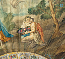 Fan, Parchment, paint, mother-of-pearl, glass, Italian