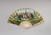 Fan with depiction of soprano Giuditta Pasta and music of 