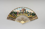 Fan, Paper, glass, gold and silver foil, ivory, Spanish