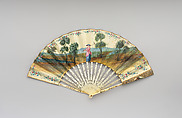 Fan, Paper, glass, gold and silver foil, ivory, Spanish