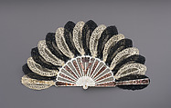 Fan, Lace, mother-of-pearl, possibly Spanish