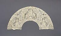 Fan leaf, Bobbin lace, point d'Angleterre, French