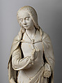 The Virgin Annunciate, Jean Guillaumet (French, ca. 1465–documented in Bourbon until 1515), White limestone with traces of polychromy, French, Bourbon
