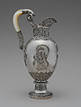 Milk jug (part of a service), Marc Jacquart, Silver, mother-of-pearl, French, Paris