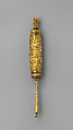 Esther Scroll and Case, Gold, white metal; ink on parchment, Italian