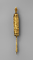Esther Scroll and Case, Gold, white metal; ink on parchment, Italian